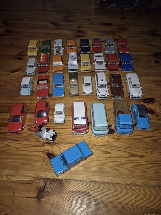 Samochody Cobi PRL kolekcja Wartburg, Fiat, Syrena, Warszawa, Polonez