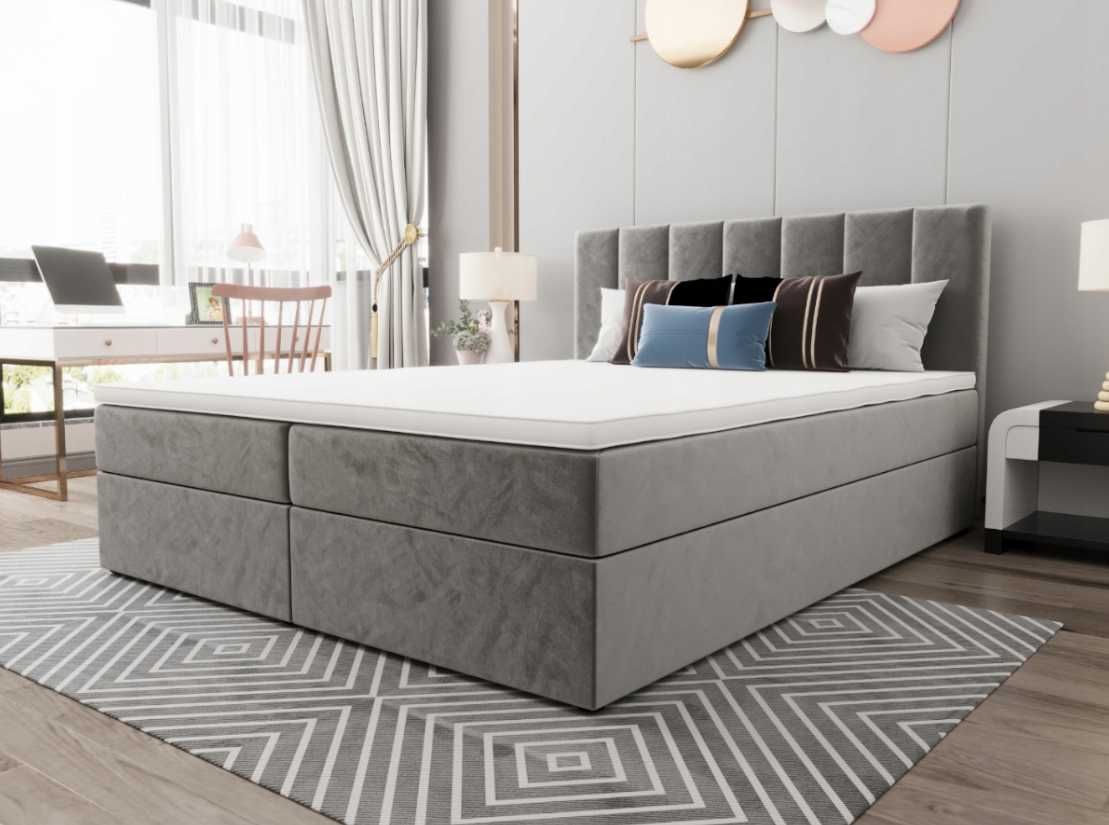 Łóżko Kontynentalne WIELE WYMIARÓW Boxspring 160x200 + Materace BONITO