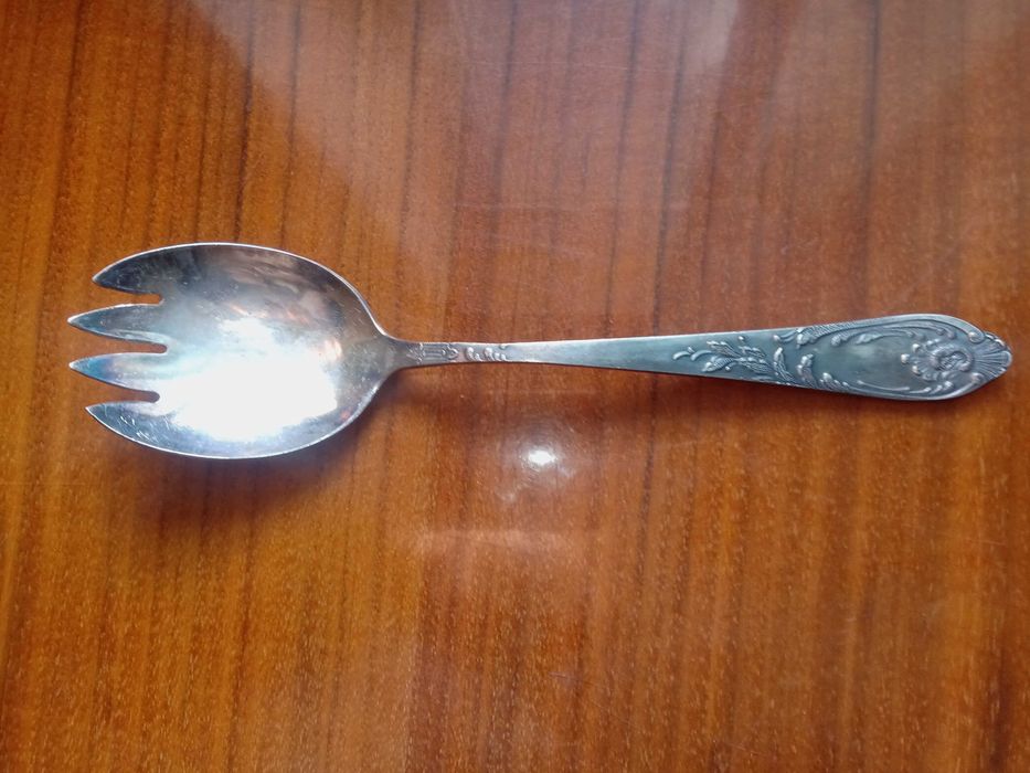 Łyżka do sałatek posrebrzana ruska