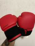 Saco de boxe e luvas