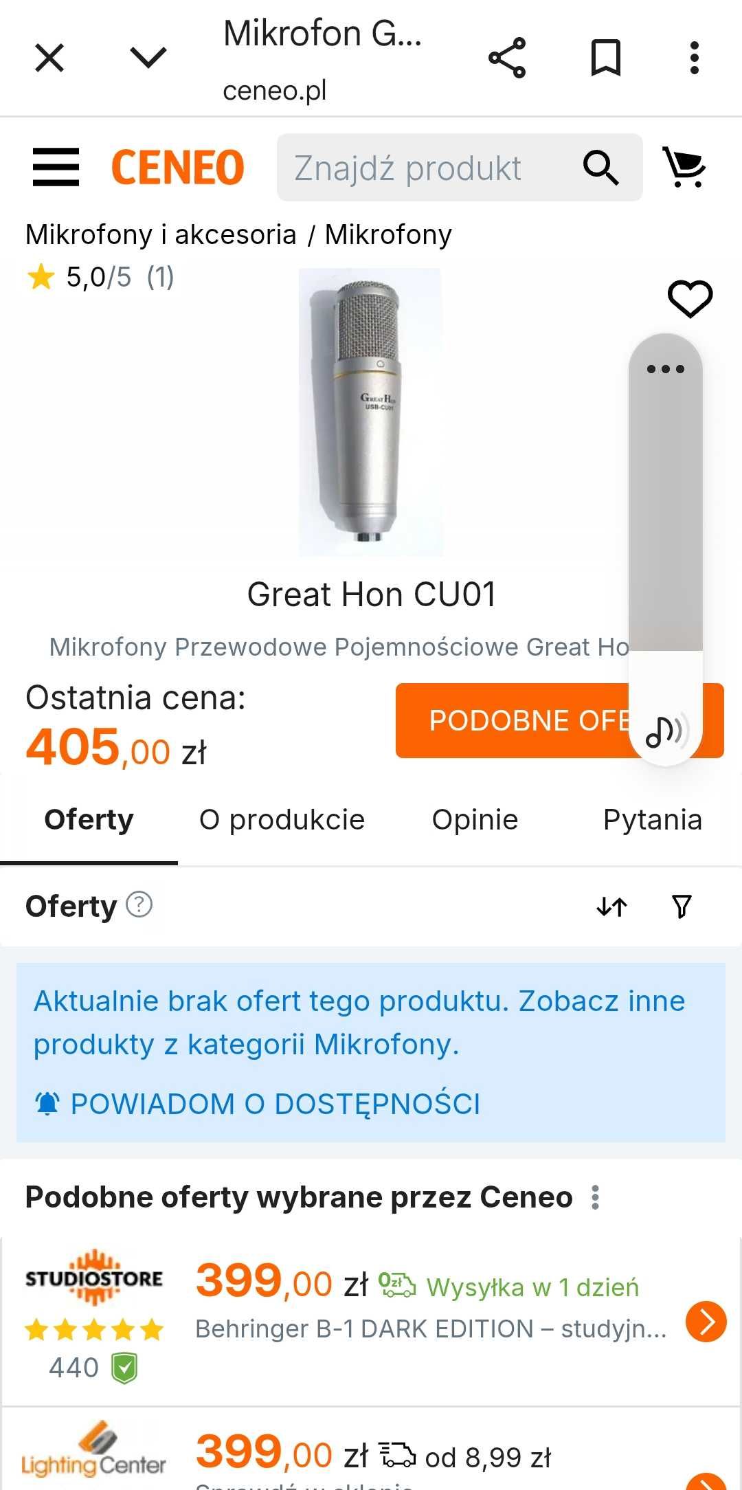 Mikrofon Great Hon CU01