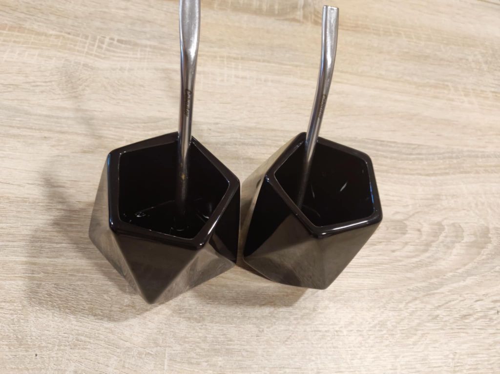 Zestaw do yerba mate czarne kubki