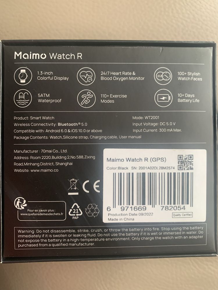 Smartwatch Maimo watch r GPS Xiaomi
