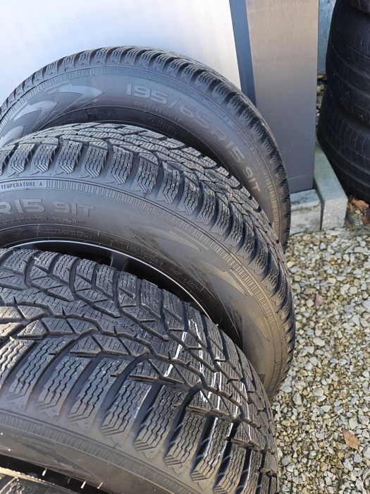 Alufelgi 15 Vw Kola zimowe  5x112 Volkswagen opony zimowe 195/65/15