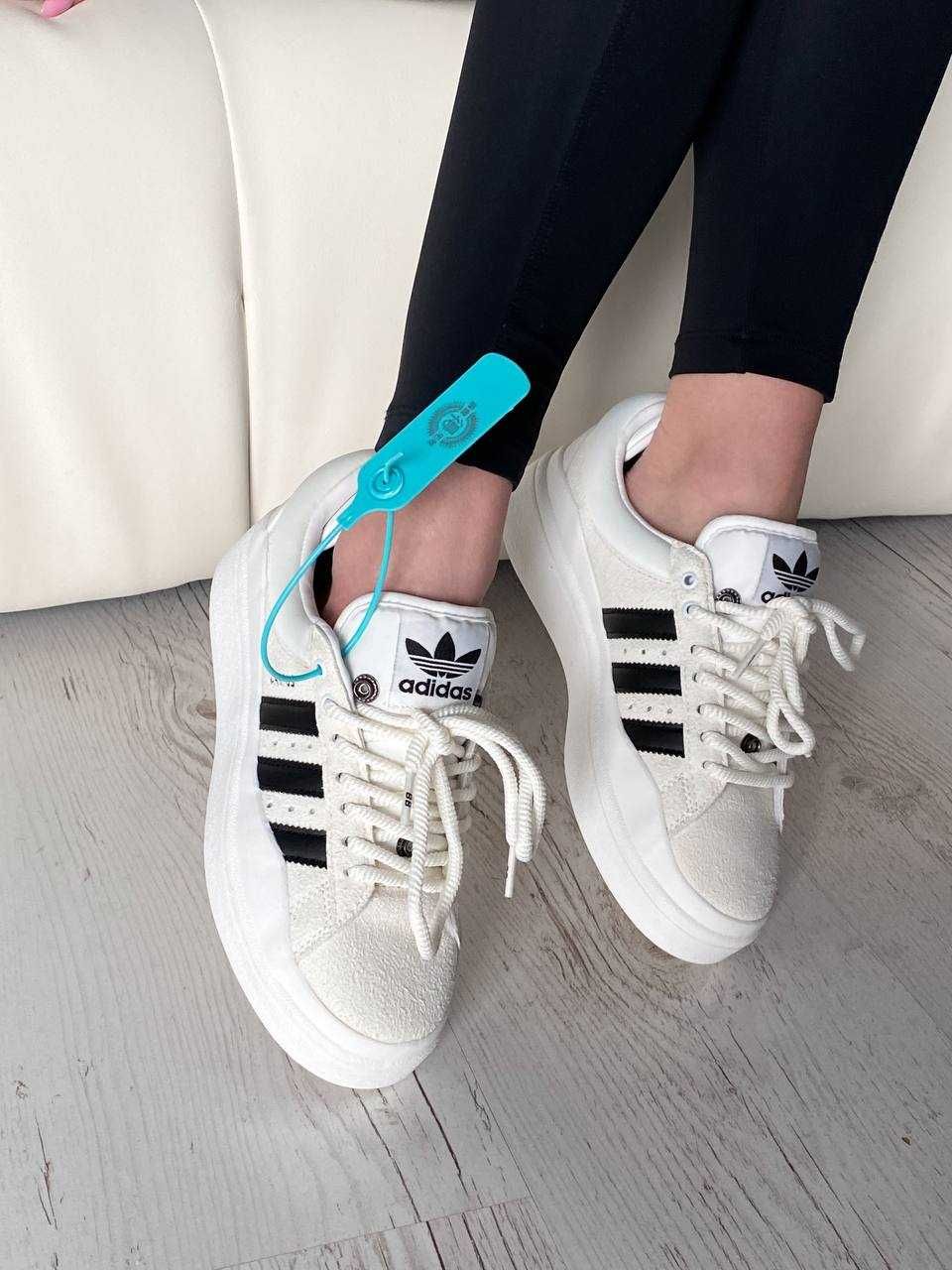 Женские кроссовки Adidas Campus x Bad Bunny White Black 36-40 Хит 2024