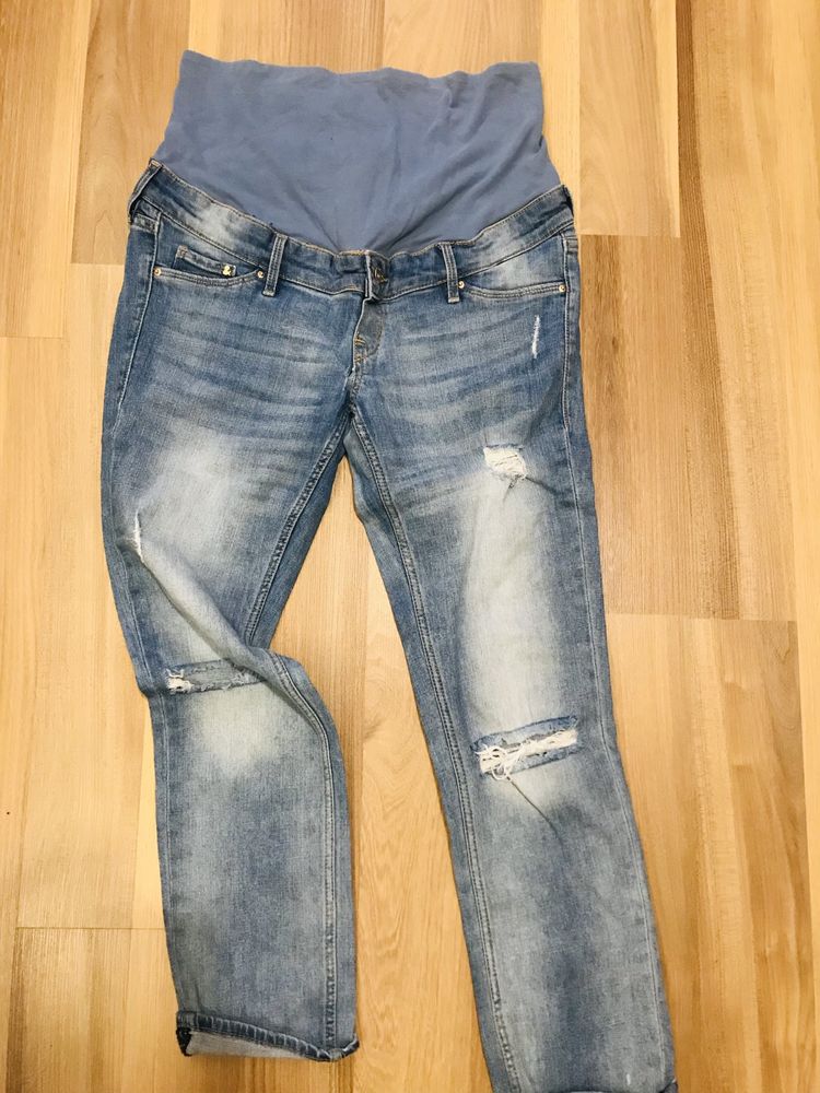 Spodnie jeansy cygaretki H&M 40 ciążowe