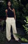 Штани з льоном Zara