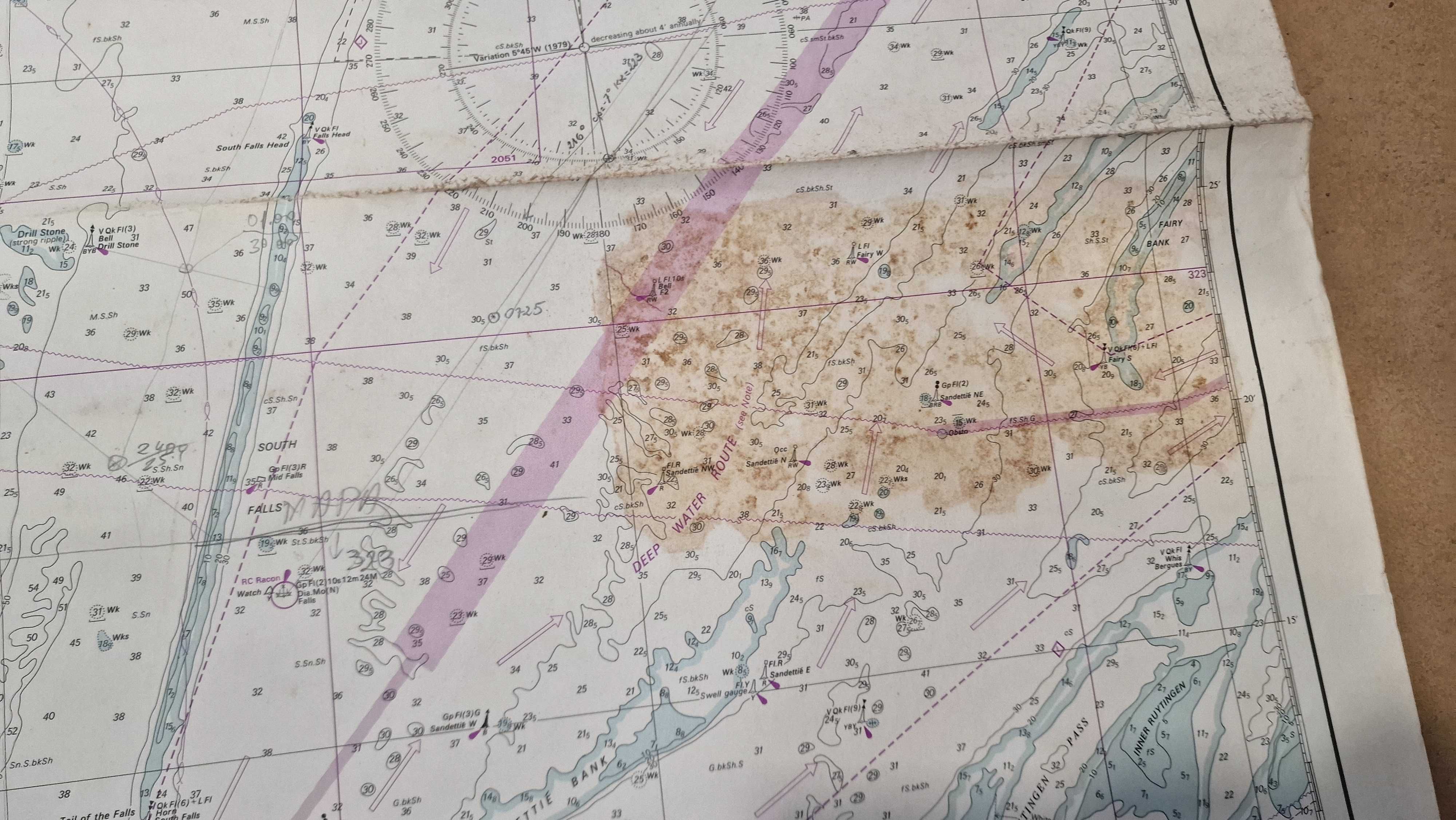 Mapa: Thames Estuary And Approaches 1977 r