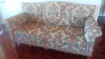Sofa de 3 lugares retro anos 50 em bom estado