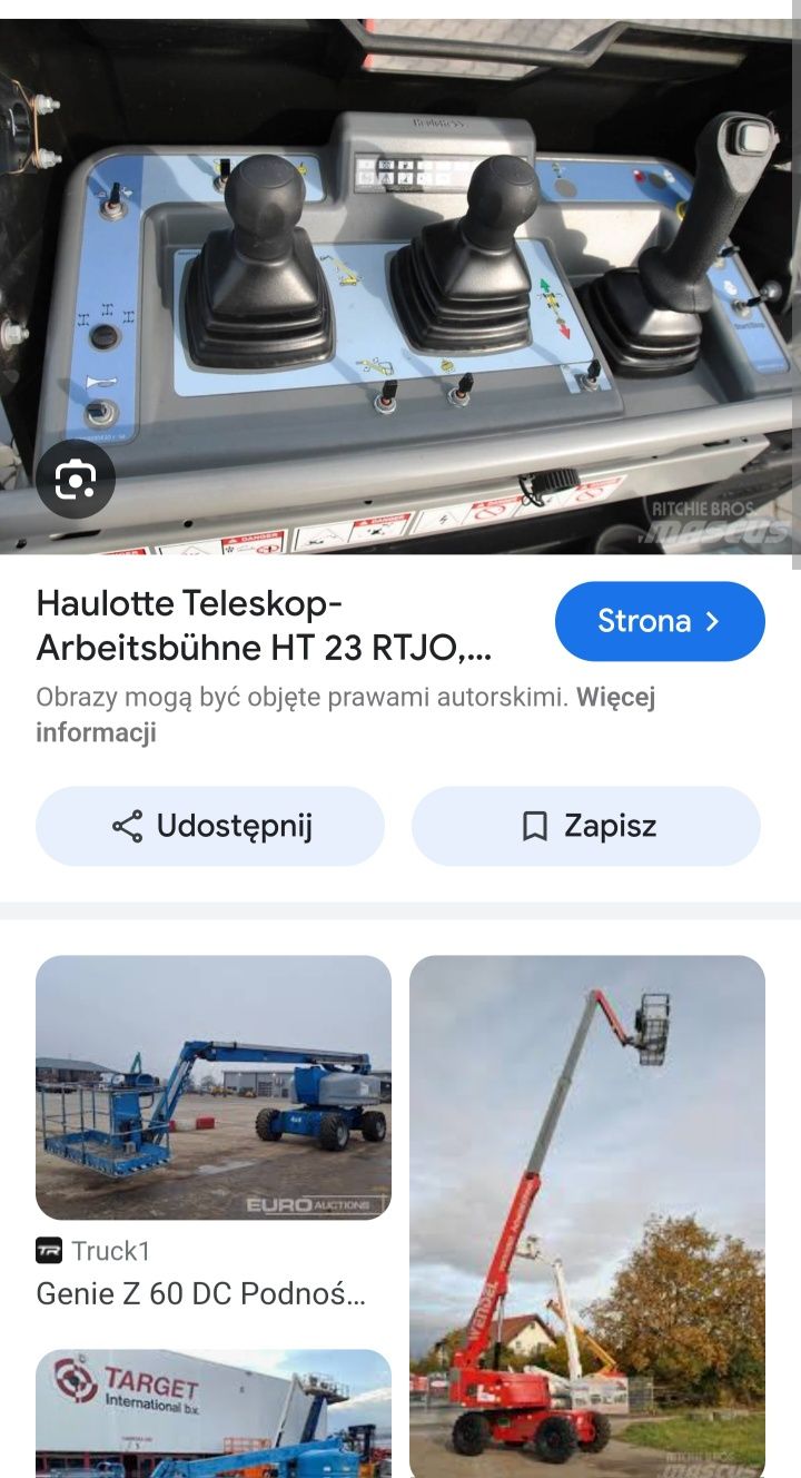 Haulotte HT23RTJ    HT23RTJO   joystick panel sterowania