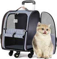 Lekespring Plecak dla kotów z kółkami 2w1 do 8 kg