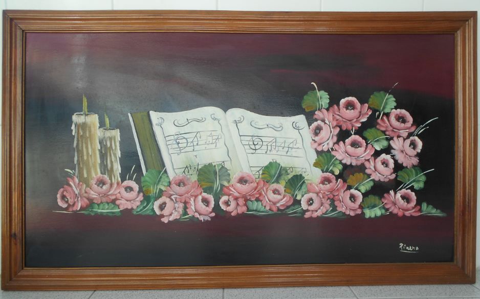 Grande quadro ORIGINAL assinado pelo artista (120 cm x 69,5 cm).