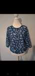 Bluzka M Print retro vintage flakoniki perfum petite 80's print guziki
