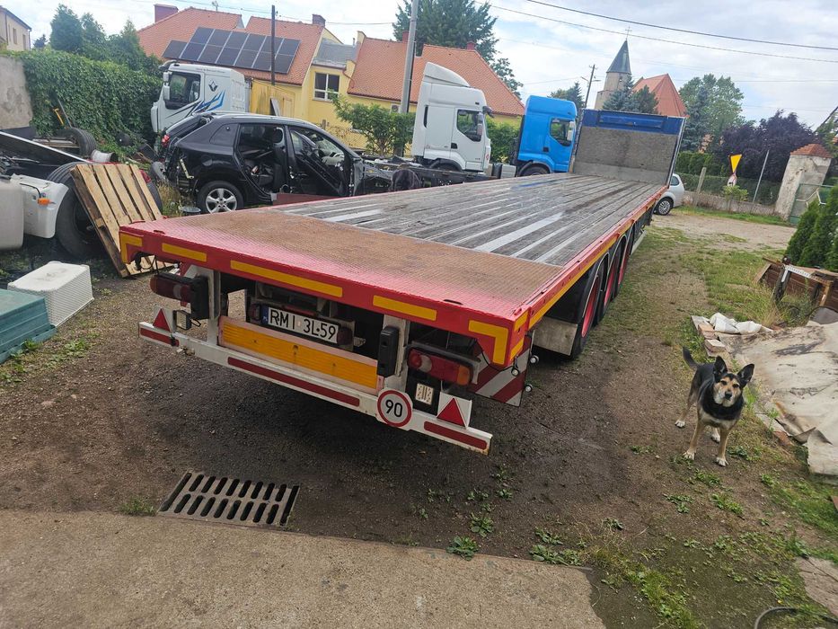 naczepa platforma fruehauf GABARYTKI kogut bardzo mocna 13.60m