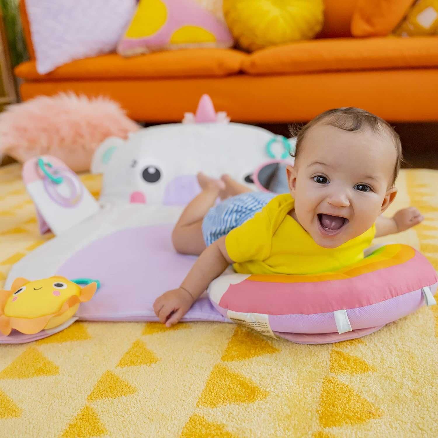 Mata do ćwiczeń Bright Starts Tummy Time Prop & Play™ Unicorn NOWA