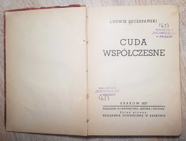 Ludwik Szczepański Cuda współczesne 1937