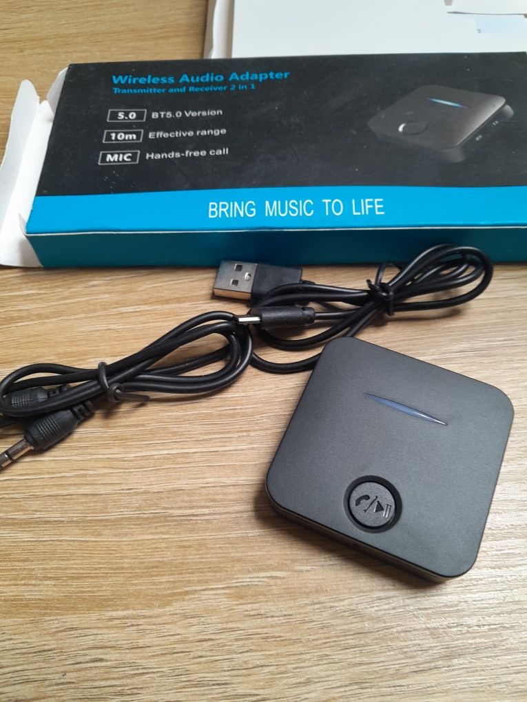 2 w 1 Bluetooth 5.0 Nadajnik i odbiornik audio