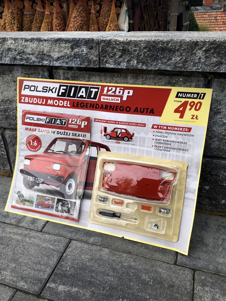 Czasopismo - Kolekcjonerski FIAT 126P-HACHETTE 1/6, auta PRL,autka