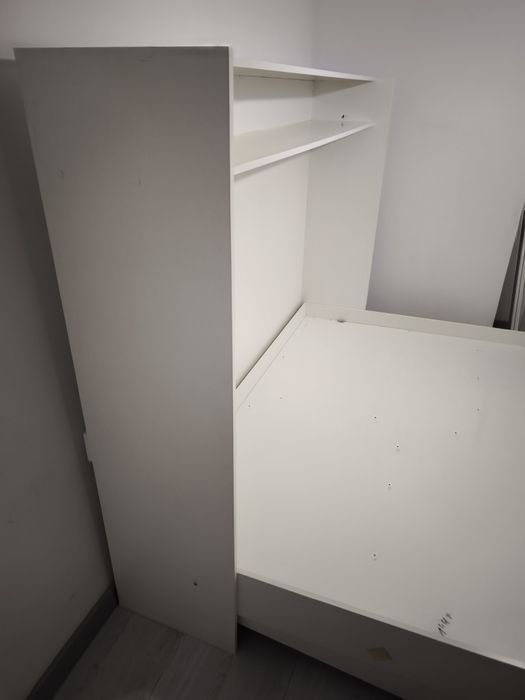 Półkotapczan łóżko składane białe na materac 140cm