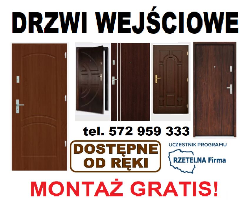 Drzwi z MONTAŻEM ,zewnętrzne ,WEJŚCIOWE do mieszkania-wewnątrzklatkowe