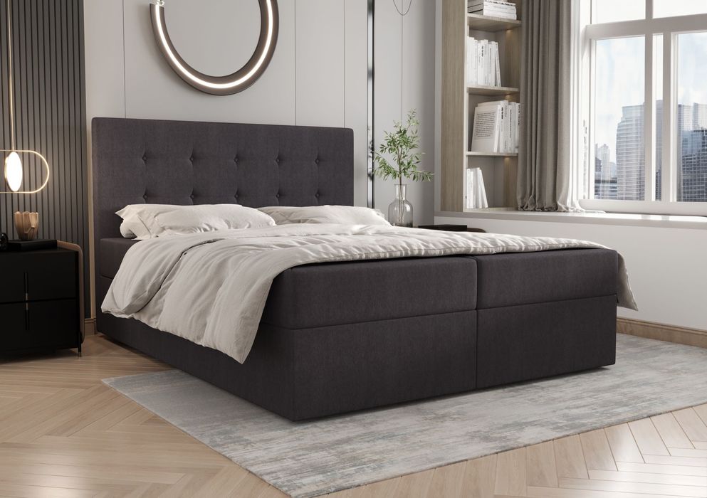Łóżko Kontynentalne Sypialniane LAMBO 1 + TOPPER 140x200 EN MEBLE