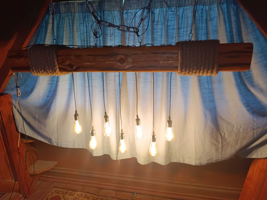 Подвесной светильник стиль лофт с лампами эдисона