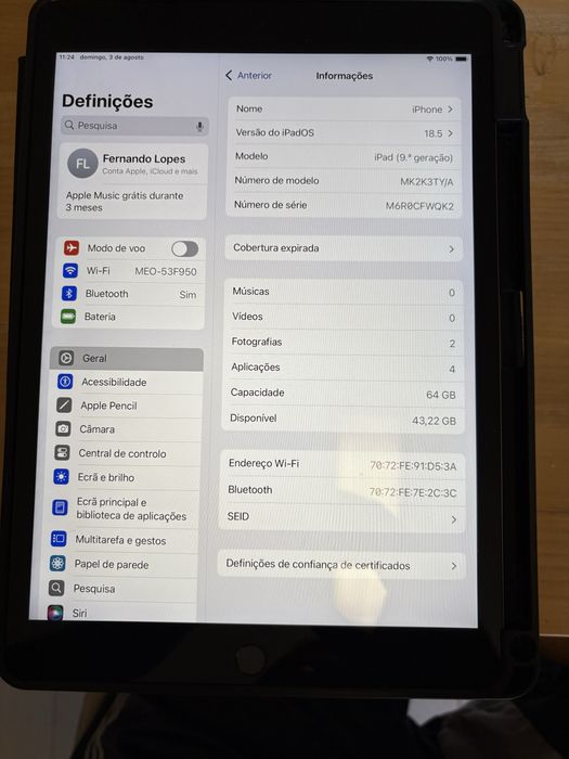 Ipad 9 gerarção 64 GB