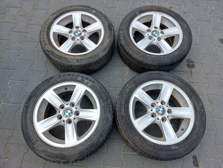 KOŁA KOMPLET FELGI OPONY 4 SZT 5x120 7Jx16 205/55R16 BMW E46 6769401