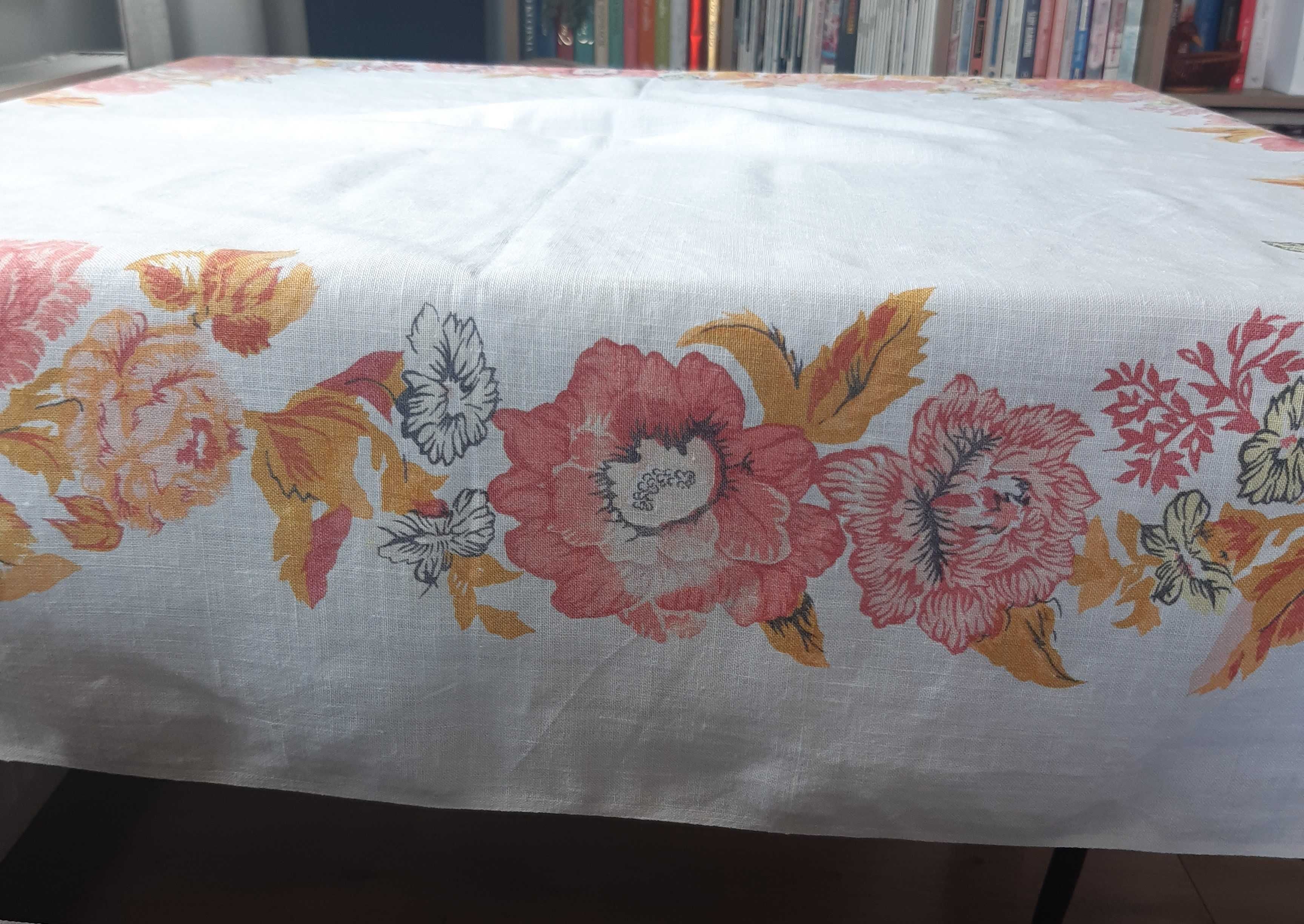 Obrus vintage peonie