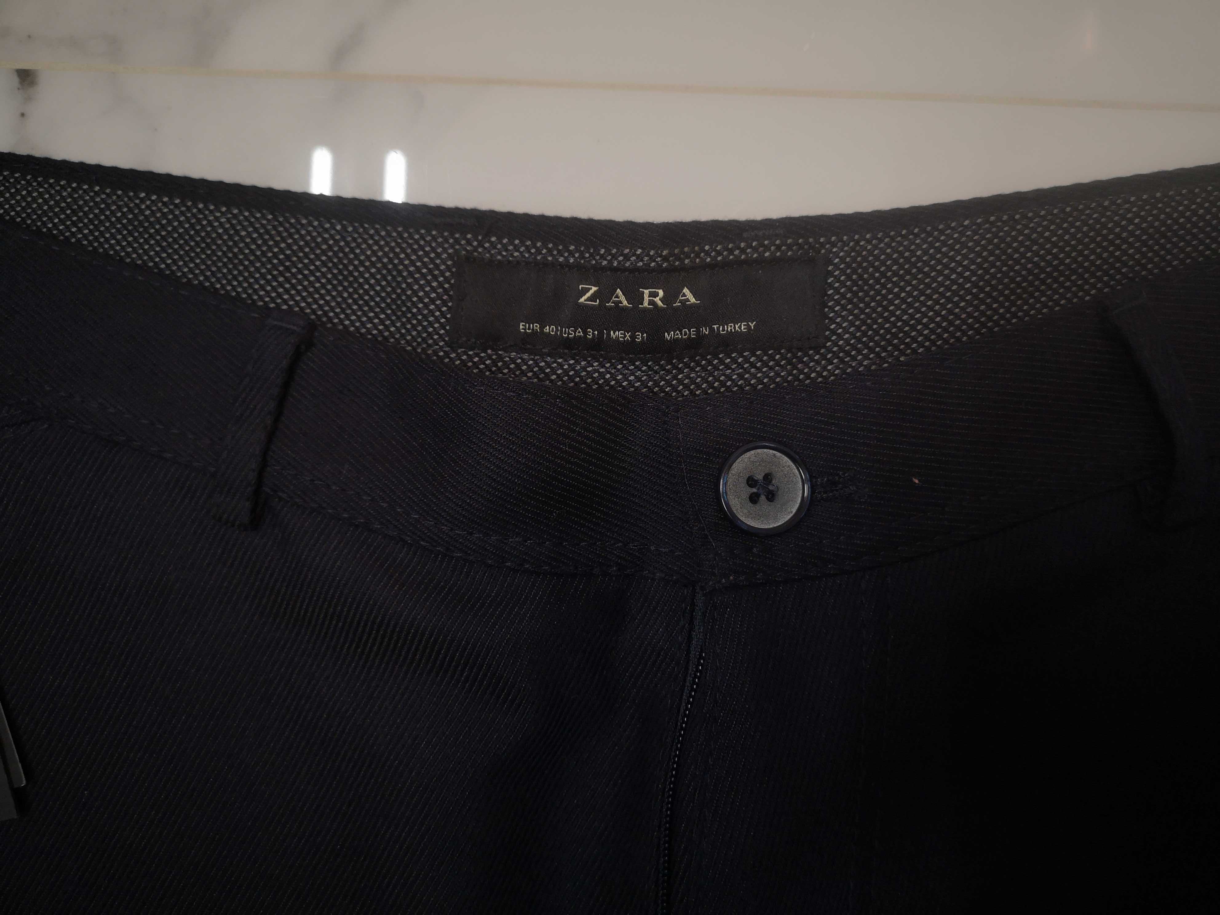 Nowe granatowe spodnie męskie Zara 40