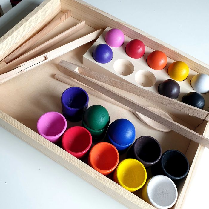 sorter - układanka lewopółkulowa - zestaw Montessori 10szt