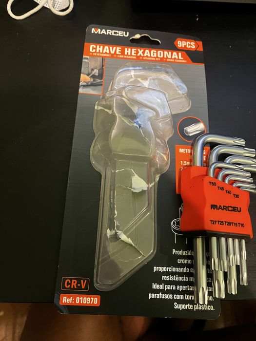 Chave hexagonal torx 9pcs