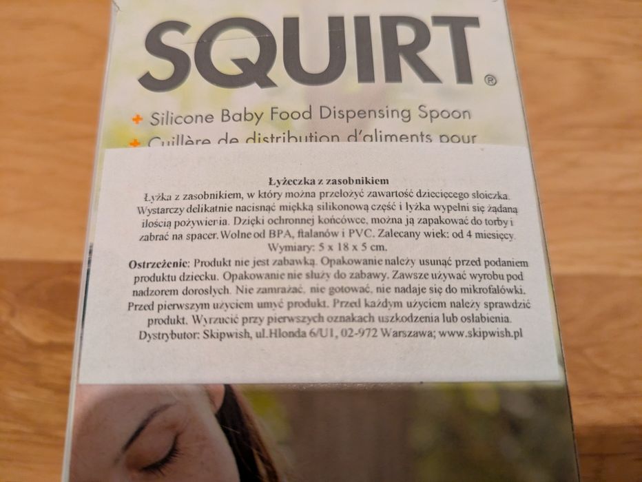 Łyżeczka silikonowa z zasobnikiem