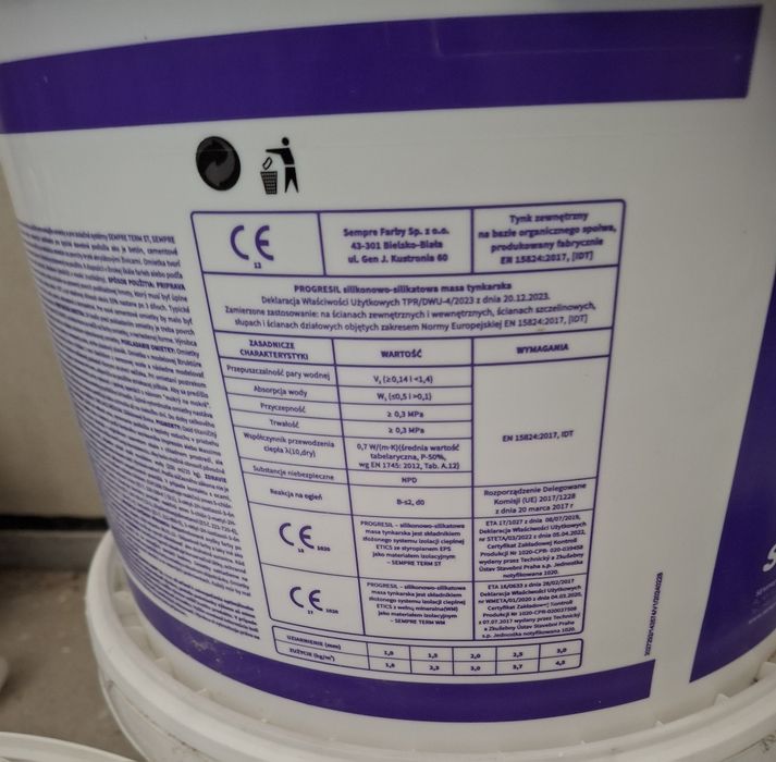 Sprzedam tynk Sempre SISI Progresil 1.5m 2 wiadra 25kg