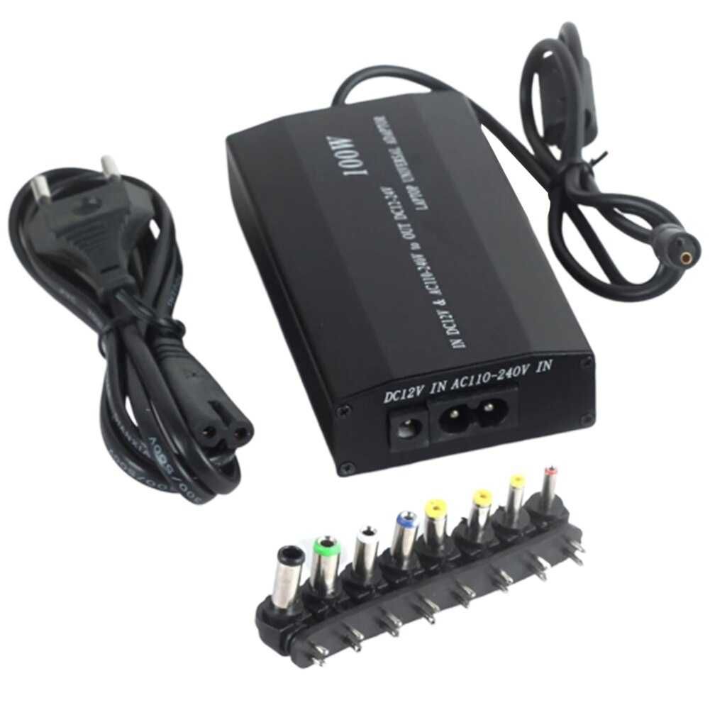 Carregador Universal p/ Portátil 80W/ 96W/ 100W p/ Casa/Isqueiro Carro