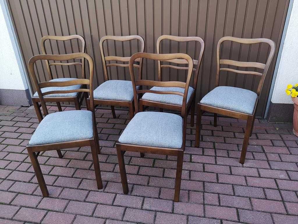 Krzesła ART-DECO Stare Antyk Komplet 6 Sztuk Po Renowacji.