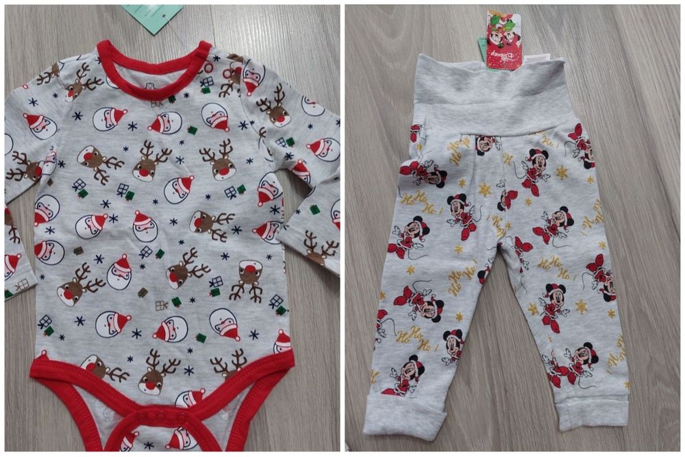 Komplet na święta 68 spodnie body