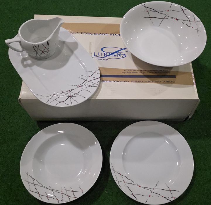 Zestaw zastawy stołowej - zestaw obiadowy - Lubiana - Roma - dla 6 os.