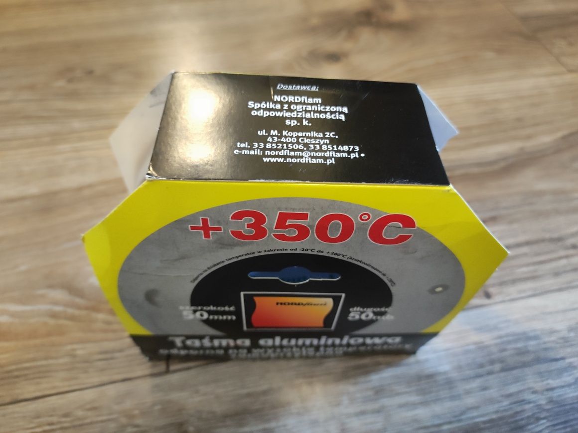 Taśma aluminiowa NORDflam 50 mm 350°C 50 mb
