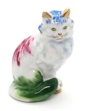 Encantador Gato de porcelana Vista Alegre Pintado à mão