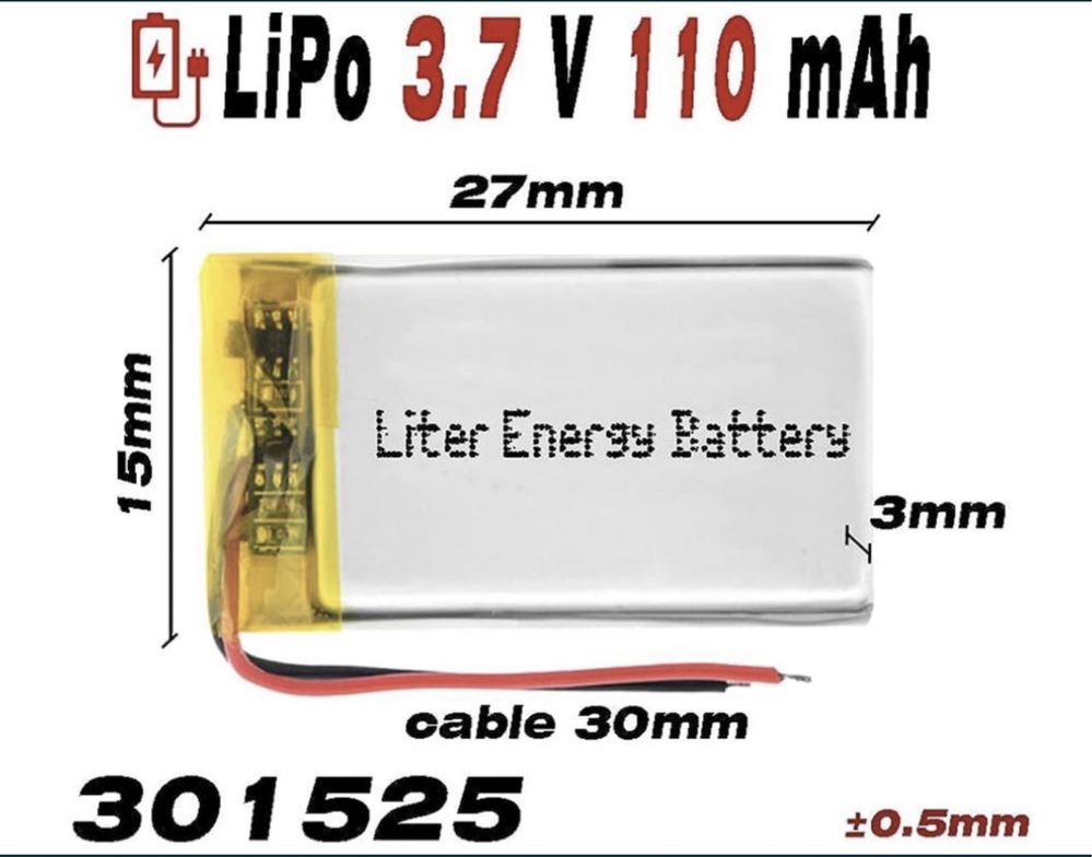 xzk 301525 +3 . 7v 110mah……………………