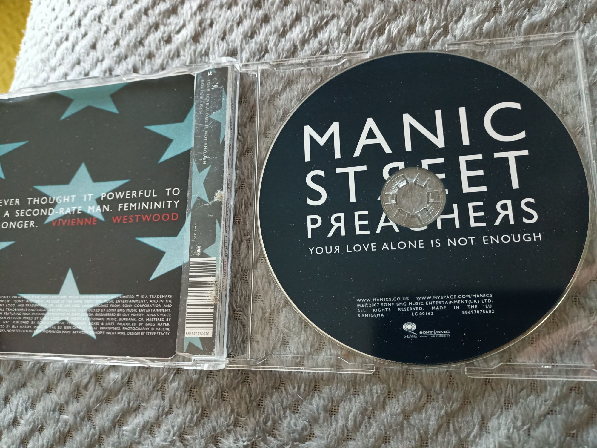 Manic Street Preachers - Your Love Alone Is Not Enough (CD, Single)(vg