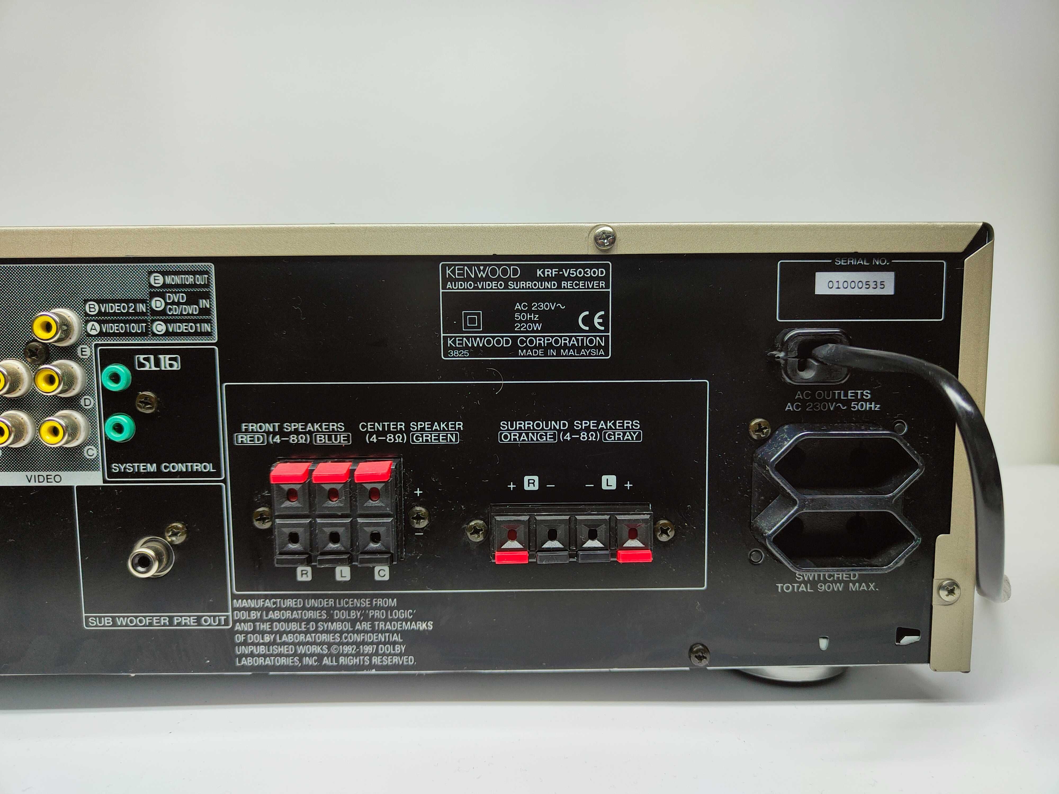 Amplituner KENWOOD KRF-V5030D 5.1 Dolby Digital srebrny