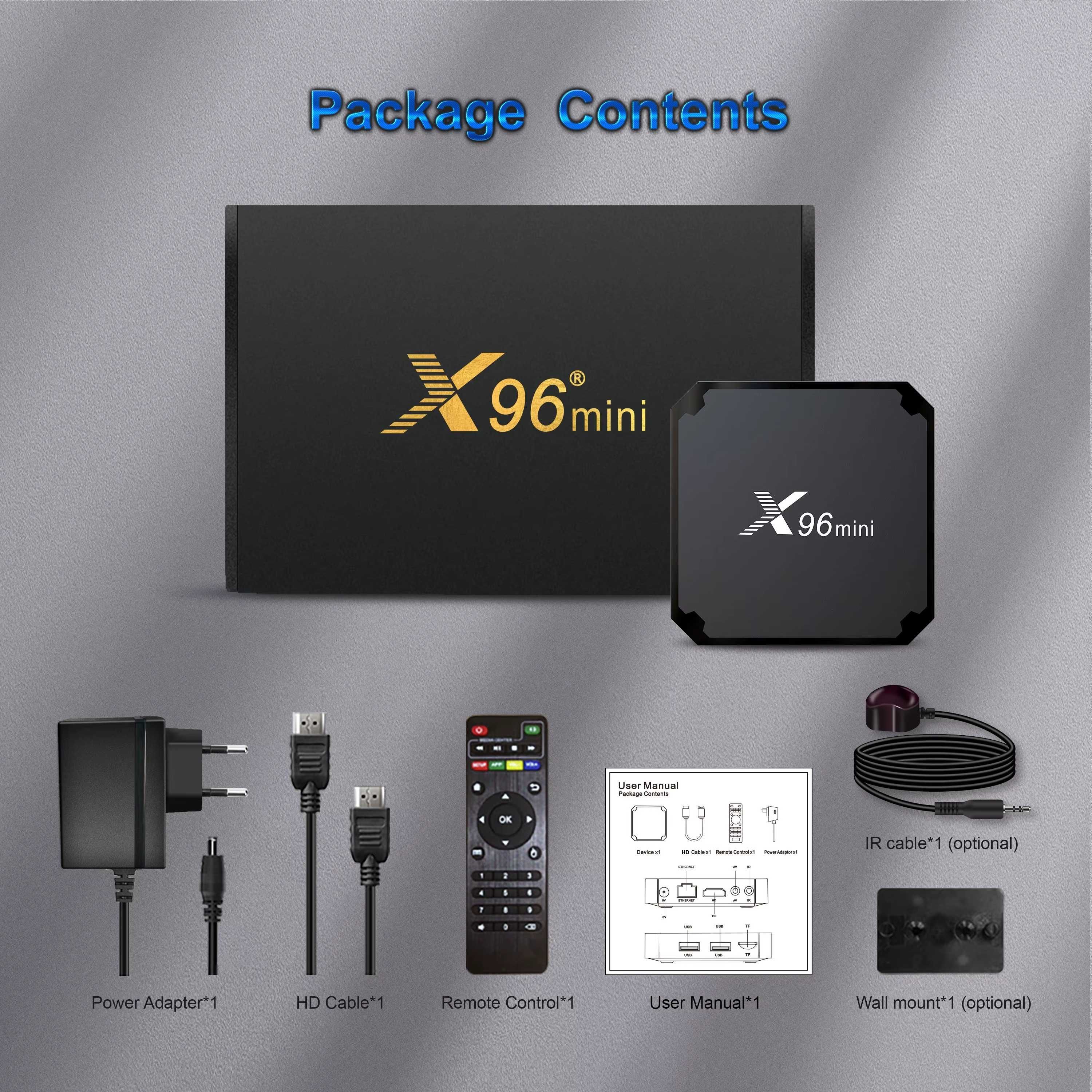 Box android X96 Mini S905W2 Android 11 - 2Gb X 16GB (NOVA-SELADA)