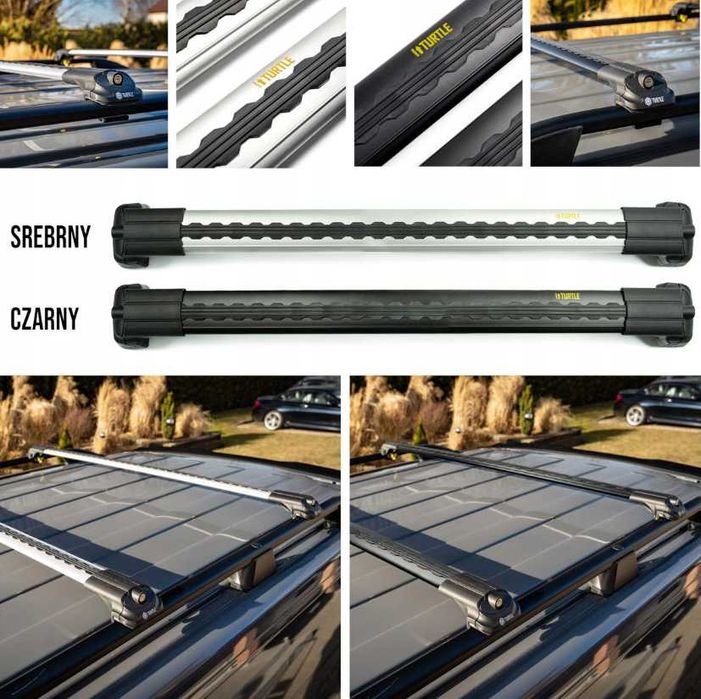 Bagażnik dachowy TURTLE belki relingi Mercedes C Klasa W202 W203 W204