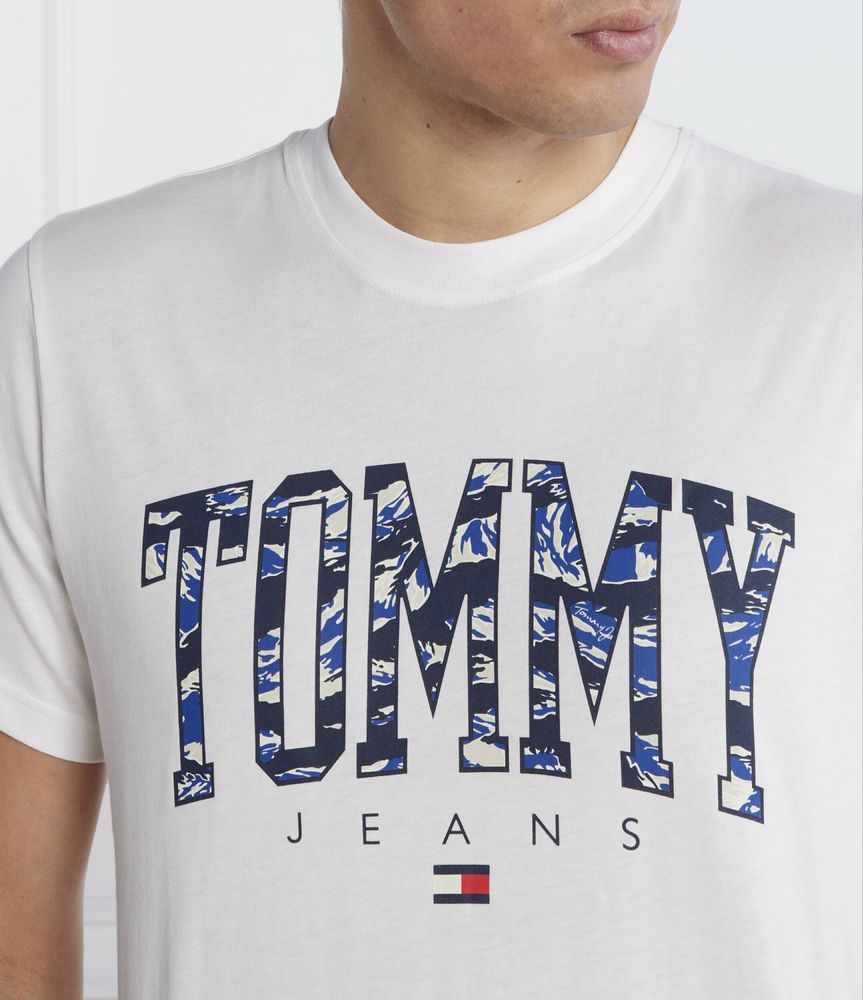Нова чоловіча футболка Tommy Hilfiger біла з лого
