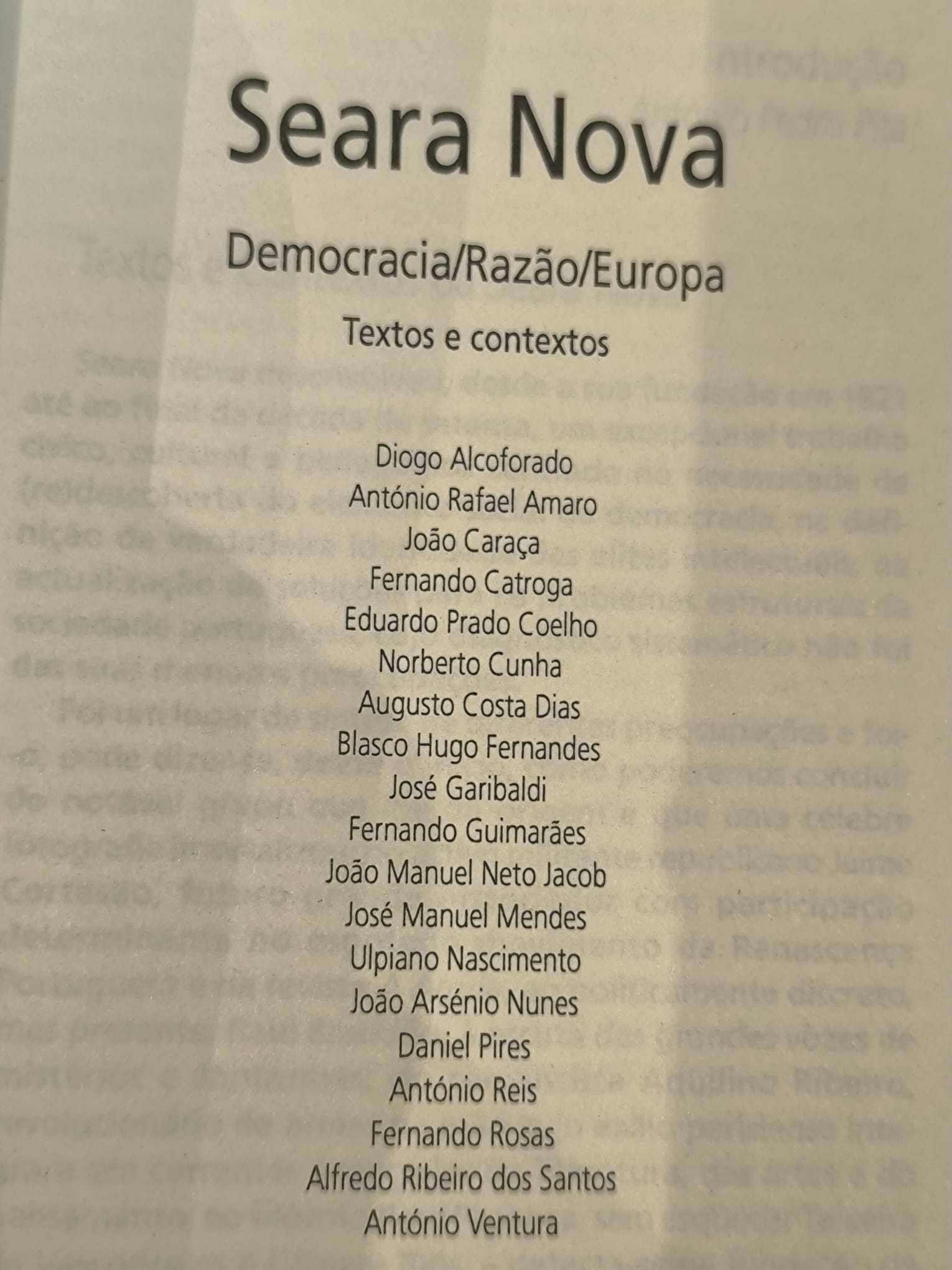 Seara Nova
Razão - Democracia - Europa