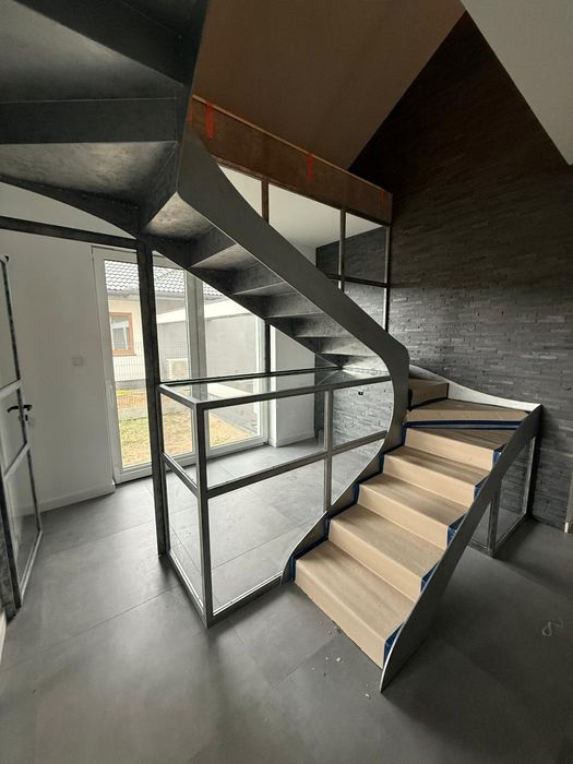 Stalowe drzwi ścianki szklane loftowe industrialne nowoczesna klasyka