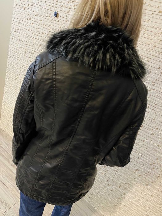 Lady G Ramoneska eko skóra z dużym obszyciem miękka  L