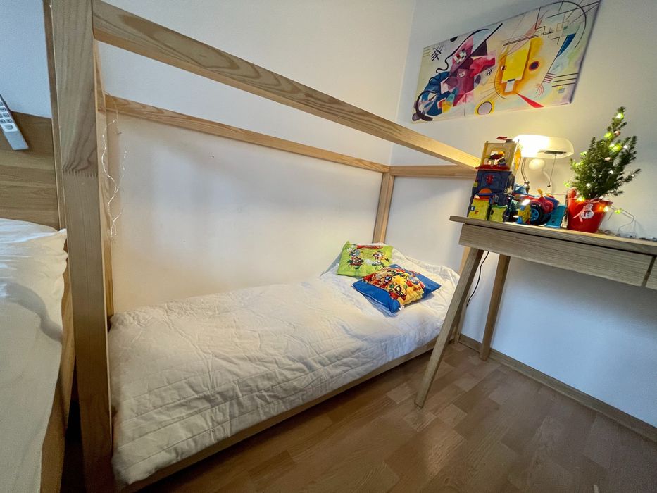 Łóżko dziecięce sosnowe montesorii